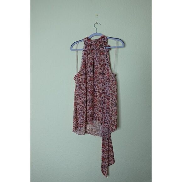 Sachin + Babi Spencer Top Dusty Pink Mahavir Print Blouse Size L Womens - Picture 3 of 9